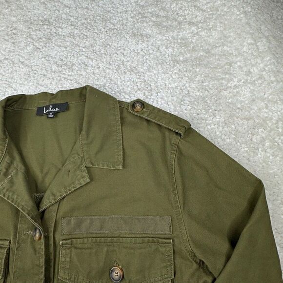 Lulus Ready For Action Olive Green Cropped Utility Jacket - Picture 8 of 11